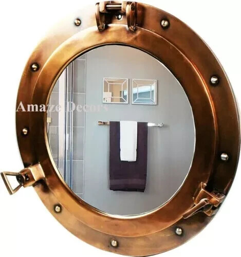 Antique porthole mirror - 12",