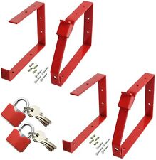 Lockable Wall Ladder Double + Triple Section 2 x Locking Brackets & Padlocks