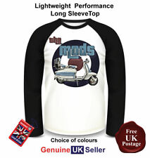 Lambretta Scooter Shirt The Mods Long Sleeve T Shirt, Mod Top, Baseball Top,