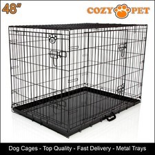 Dog Cage 48 inch Black Cozy