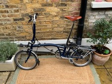 Brompton M3R 2018 Folding Bike - 3 Speed (Tempest Blue) - Fully Equipped Package