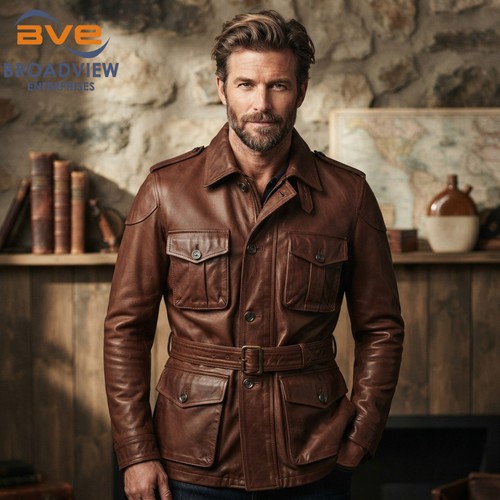 Men brown field leather - brown,