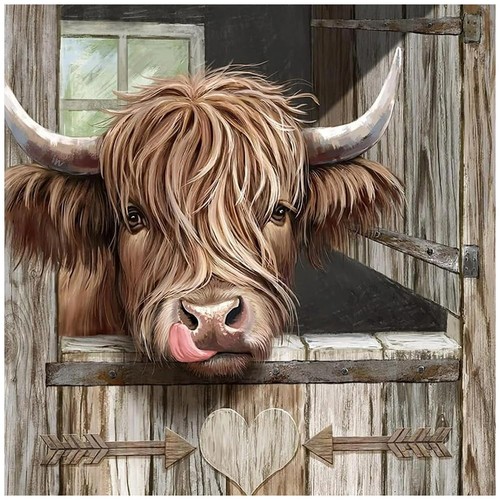 Highland cow diamond - highland, painting