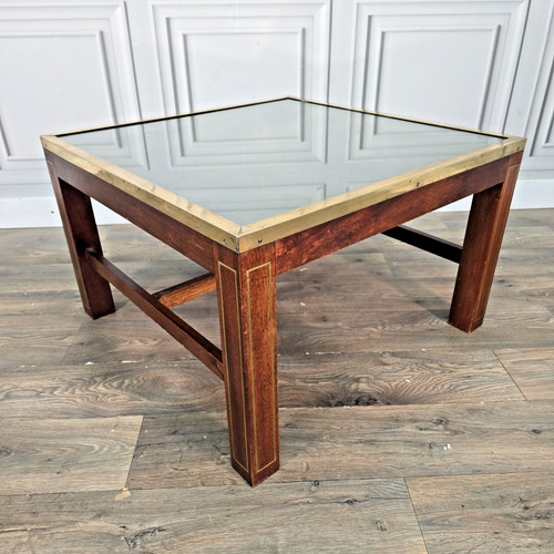 Vintage inlaid coffee table - coffee,