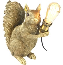 34cm Gold Squirrel Table Lamp
