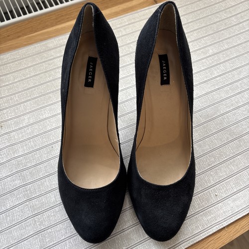 Jaeger black suede court - jaeger,