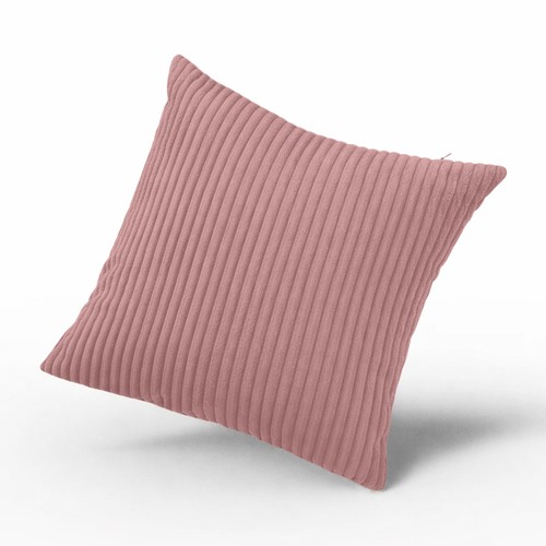 Ribbed plush cushion cover - ribbed,