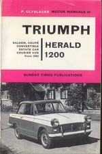 Triumph Herald 1200 Saloon Convertible Estate Courier Olyslager Motor Manual 41