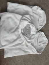 Baby Cotton White Towel Bundle With Hoods Tiny Tatty Teddy X3