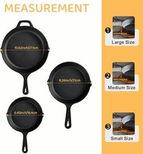 3pc pre seasoned cast - cast, iron