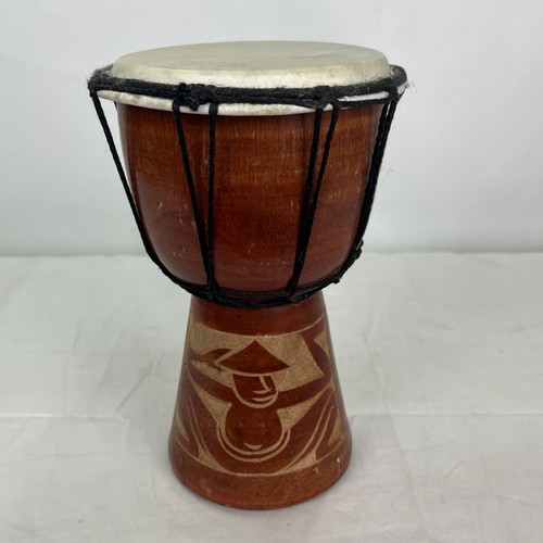 Wooden handcarved djembe - handcarved,