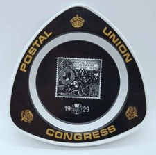 Vintage Postal Union Congress Trinket Coin Tray 1929 Stamp by Praesidium UK