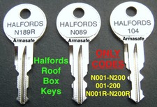 Halford  Key Roof Box, Rail &