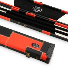 Baize Master 1pc WIDE RED & BLACK Patch Pool Snooker Cue Case Holds 3 Cues
