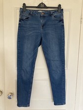 George ASDA Womens Blue Skinny Jeans Size 14 28 Inch Leg