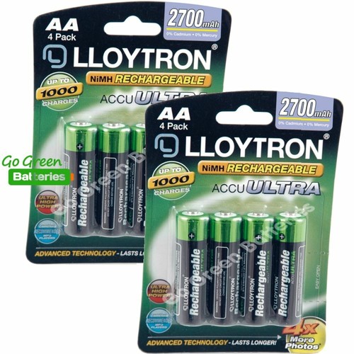Rechargeable batteries - aa,