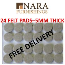 Furniture Felt Pads x 24 - Self Adhesive, Anti-Slip Table Chairs Floor Protector
