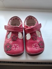 Clarks First Shoes Ida Chic Raspberry Lea UK 2 1/2