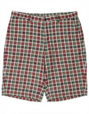 GANT Mens Chino Shorts W35 Large Multicoloured Plaid Cotton AV03