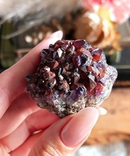 Red Capped Amethyst Hematite