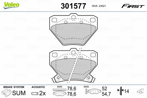 Rear brake pad - pad, set