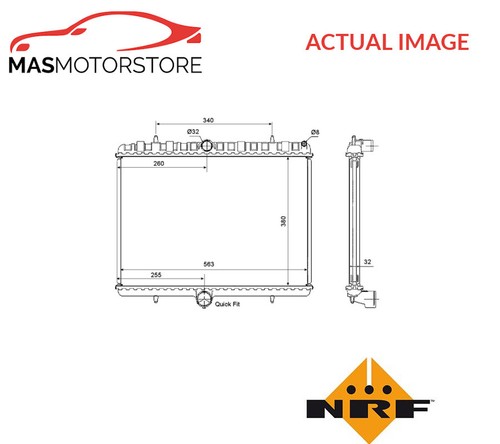 Engine cooling radiator - engine, nrf