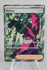 Pokemon Atticus Trainer Full Art Holo Card 133/131 Prismatic Evolutions