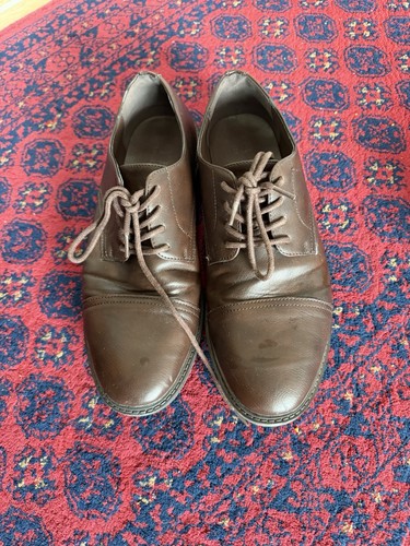 Men brown leather shoes - men's,