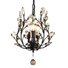 Vintage 3 Light Small Crystal