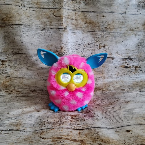 Furby boom pink white spots - furby,