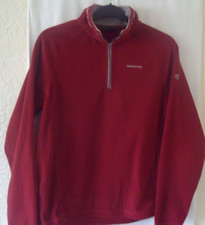 Craghoppers fleece mens 1/4 zip plum red jacket activewear hiking walking Large