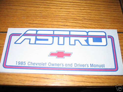 1985 chevrolet astro van - chevrolet,