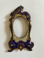 Antique Champleve Enamel Easel