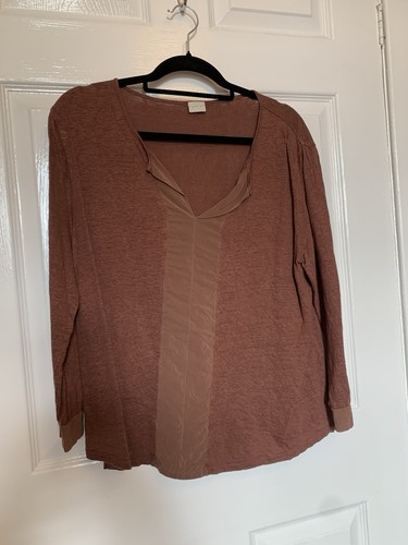 Poetry linen silk brown long - poetry,