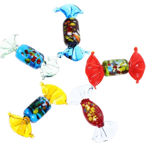 5pcs colorful glass - glass, sweets