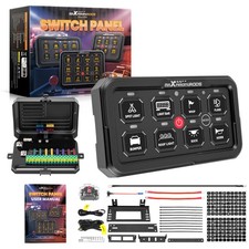 8 Gang RGB LED Switch Panel Control Box Light Bar 12V 24V For UTB 4WD Car Marine