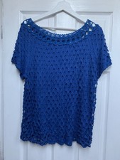 Ladies lovely blue Italian Top Size medium