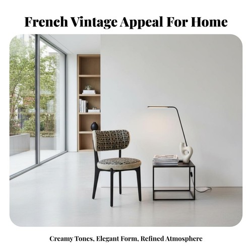 Cane rear side chair - side, french