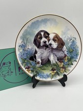Vintage Decorative Plate. Beagle Puppies 