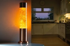 Nova Copper Metallic Glitter Lamp 38cm Gift Boxed Mains Powered UK Plug