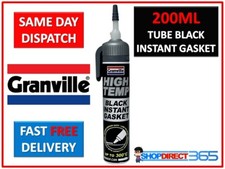 Granville High Temperature Temp BLACK Instant Gasket Silicone Sealant Can 200ml