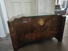 antique wooden blanket box