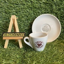 Costa Coffee Espresso Cup and Saucer. 3 Bean Design.  EXCELLENT CONDITION. X3