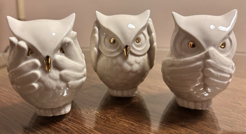 Lenox china porcelain owl - lenox,