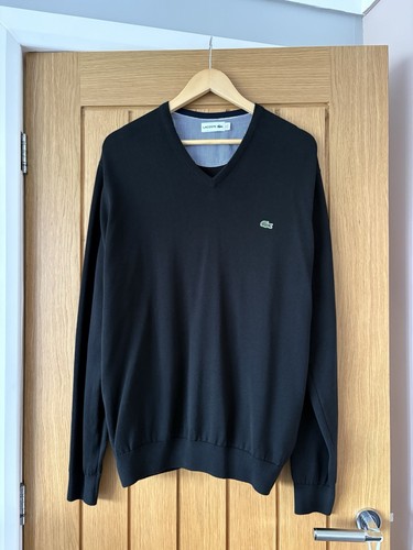 Lacoste mens black necked - black,