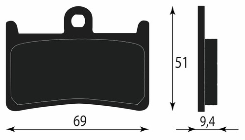 Front brake pads - front, 4xvw004500