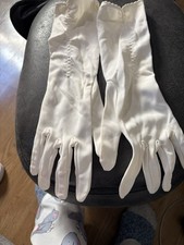 Vintage cream ladies gloves - ladies,