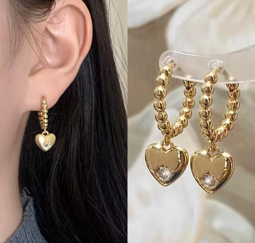 Gold plated heart - plated, pendant