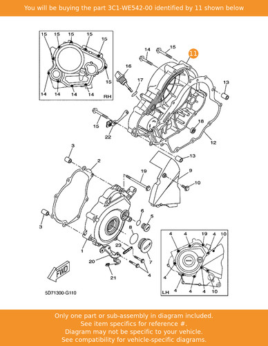 Yamaha cover crankcase 3 - yamaha,