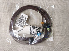 Saber Tooth Tiger Charm Faux Leather Necklace